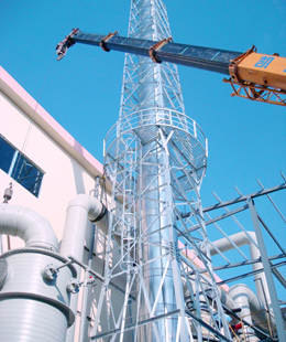 福州鎳業(yè)工廠不銹鋼煙囪安裝