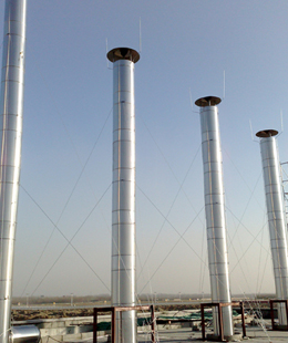 機(jī)場食品加工廠不銹鋼煙囪安裝